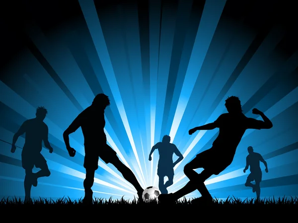 Männer spielen Fußball — Stockfoto