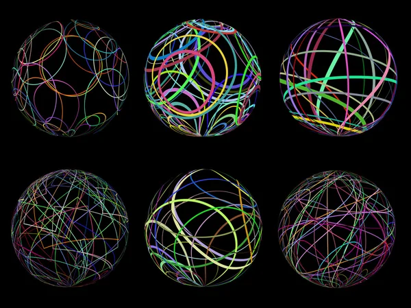 Scribble spheres — Stock Photo, Image