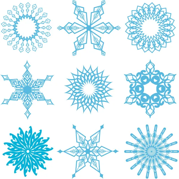 Diseños de copos de nieve — Foto de Stock