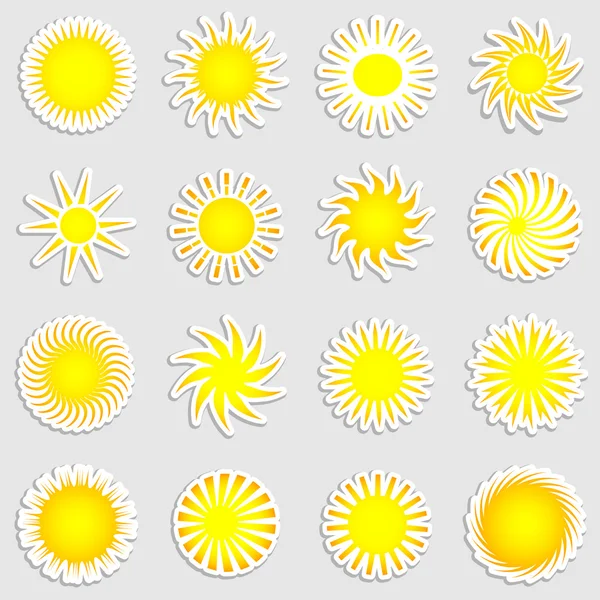 Solen klistermärken — Stockfoto