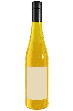 şarap şişesi - sarı