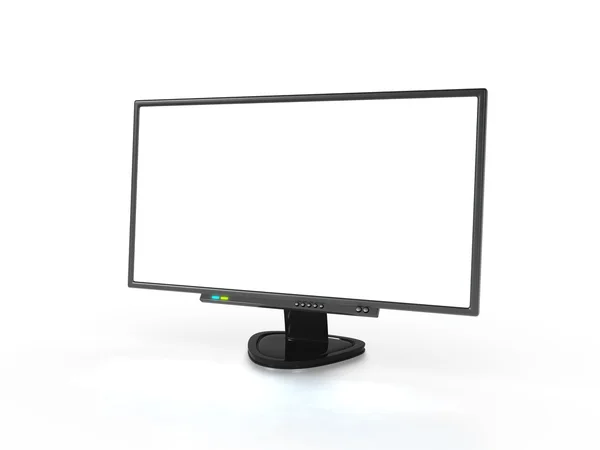 Monitor de PC - Pantalla panorámica - perspectiva — Foto de Stock