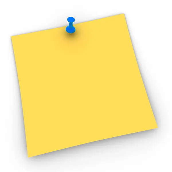 Post It with Pin — Stock Photo, Image