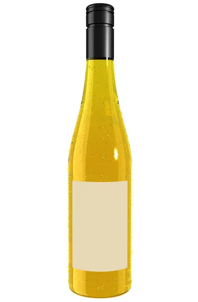 Botella de vino - amarillo —  Fotos de Stock