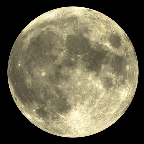 Fullmåne - gul Stockbild