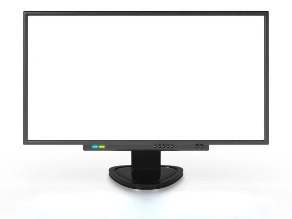 PC monitor - szélesvásznú - frontoldali — Stock Fotó