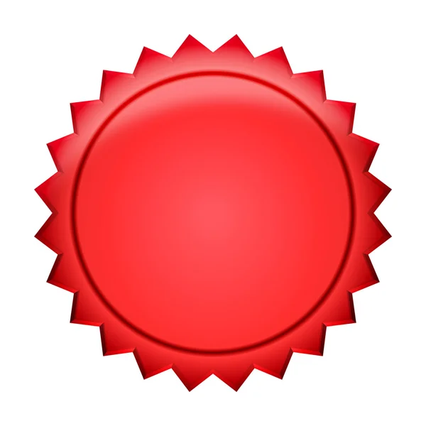 Odznaka przycisk - czerwony — Zdjęcie stockowe