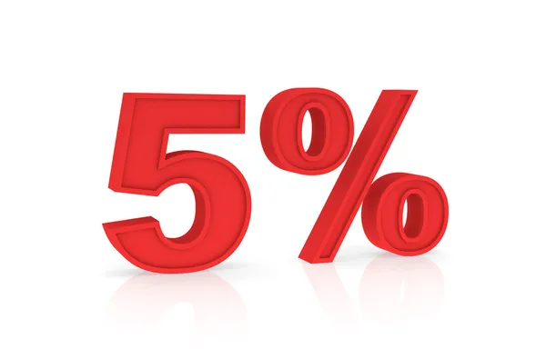 Discount 5% — 图库照片