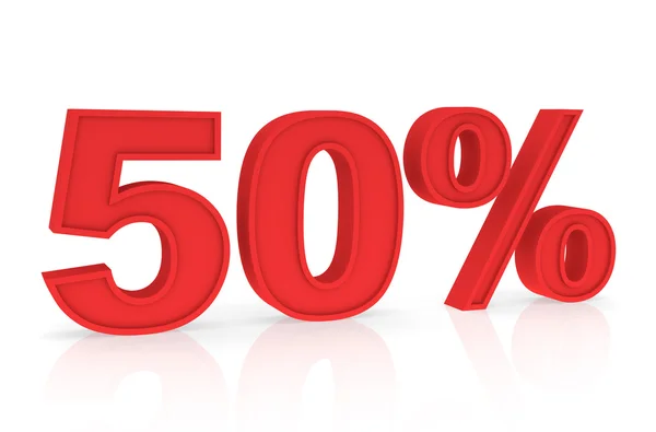 Discount 50% — Stockfoto