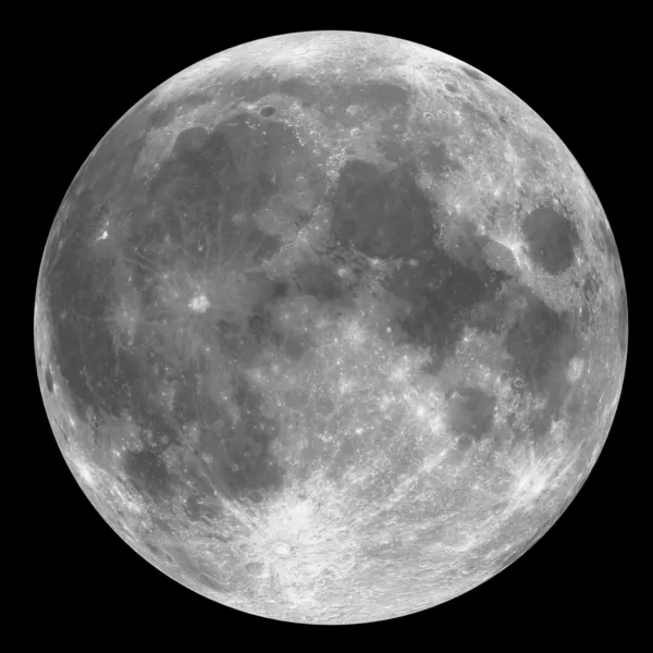 Volle maan - grijs Stockfoto