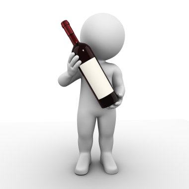 Bottle of red wine - Bobby Series clipart