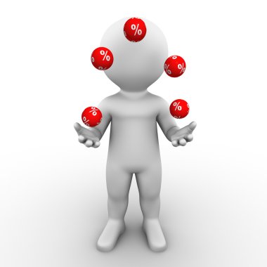 Percent juggler - Bobby Series clipart