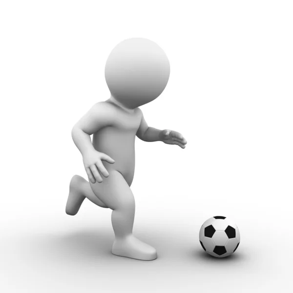 Soccer labdarúgó side view-bobby sorozat — Stock Fotó