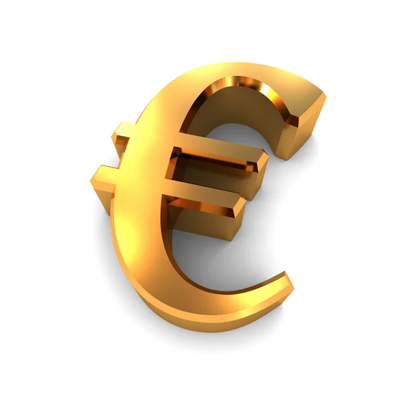 Símbolo EURO dourado — Fotografia de Stock