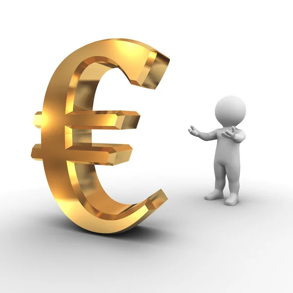 Euro simgesi - bobby serisi sunmak — Stok fotoğraf