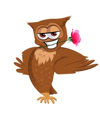 Romantic owl clipart