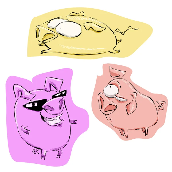 Cochon drôle caractère 2 — Image vectorielle