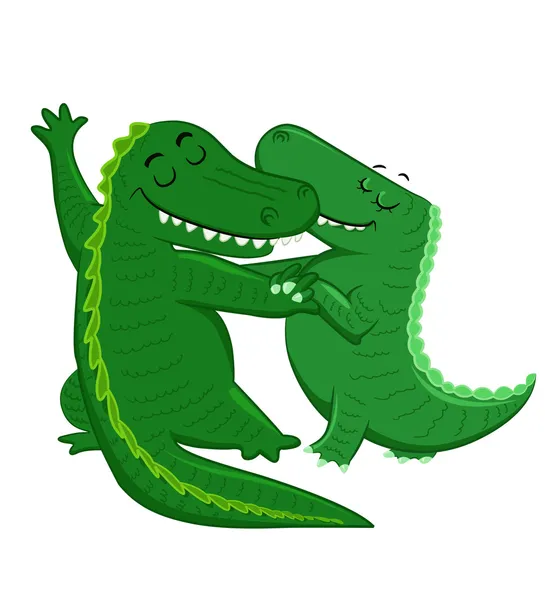 Tanzende Krokodile — Stockvektor