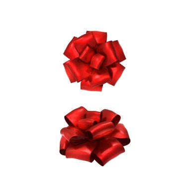 Two red bow clipart