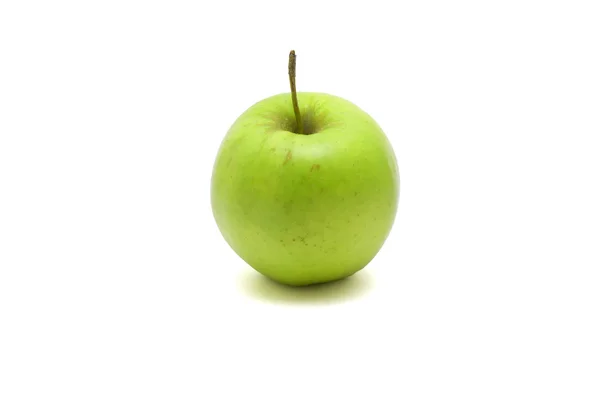 Beyaz Arkaplanda Yeşil Elma — Stok fotoğraf