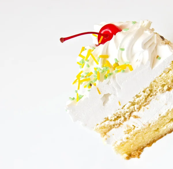 Tranche de gâteau d'anniversaire — Photo