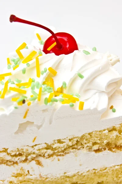Rebanada de pastel de cumpleaños — Foto de Stock