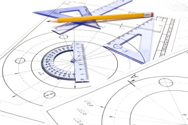 Engineering drawing equipment clipart