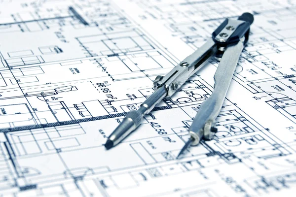 Proyecto de ingeniería y herramientas —  Fotos de Stock