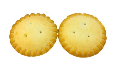 beyaz arkaplanda pasta.