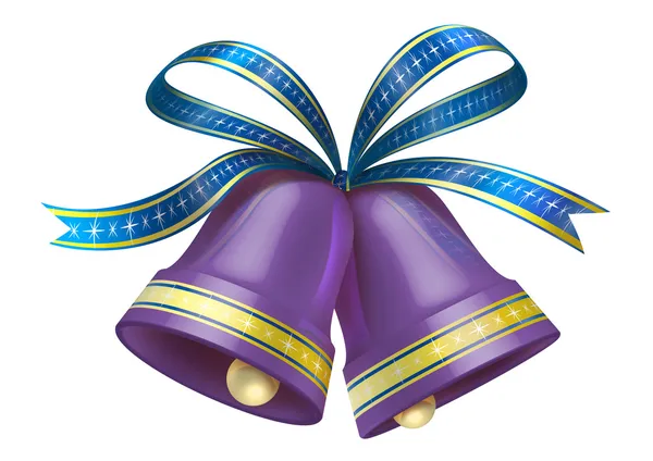 Christmas Bells in purple colour — Stock Photo, Image