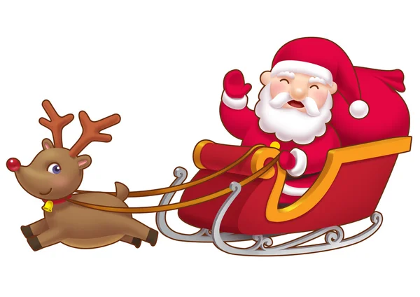 Cute little Santa sleight — Stock Photo, Image
