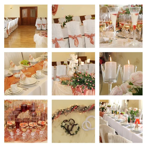 Lugar Banquete Casamento Pronto Para Convidados — Fotografia de Stock
