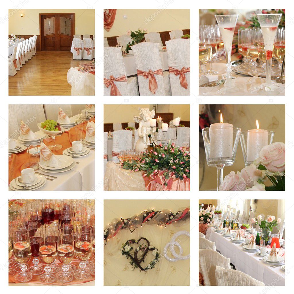 Wedding banquet place ready for guests