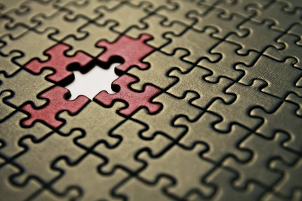 Puzzle Connection Finding Missing Part Puzzle — Stock Photo, Image