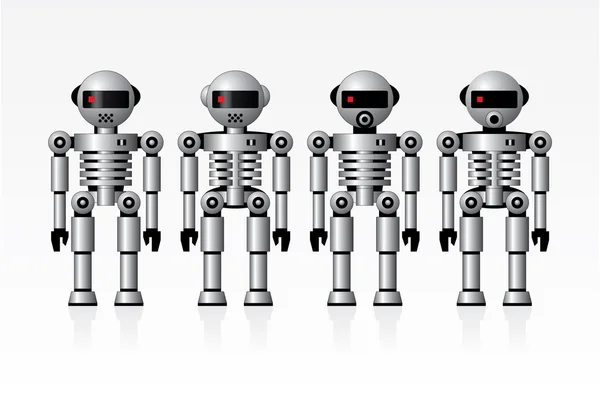 stock vector A set of robots in vector format