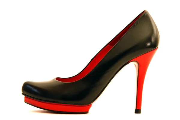 Chaussures à talons hauts en rouge et noir — Photo