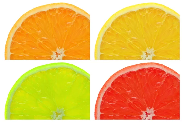 Набор цветных апельсинов — стоковое фото