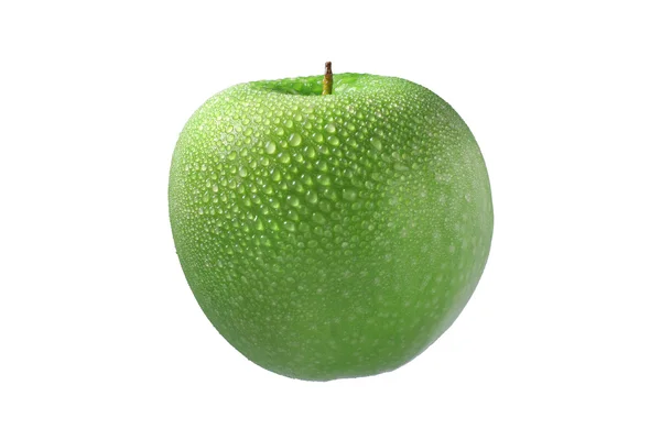Manzana verde húmedo — Stok fotoğraf