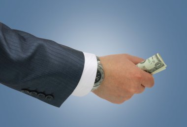 Hand with money clipart