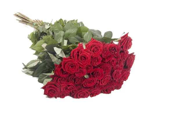 Μεγάλο μπουκέτο με κόκκινα τριαντάφυλλα — Φωτογραφία Αρχείου