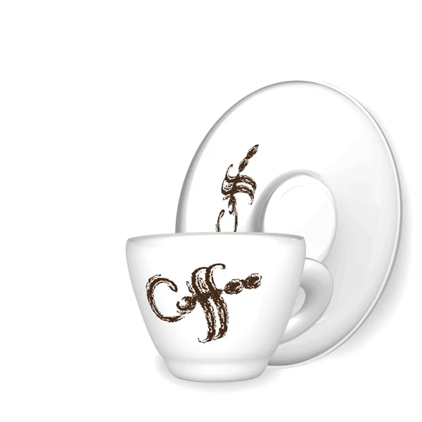 Векторная Белая Чашка Кофе — стоковый вектор