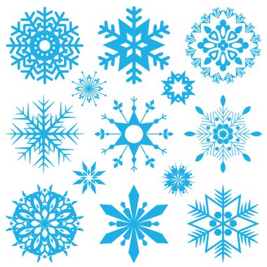 Blue snowflakes clipart