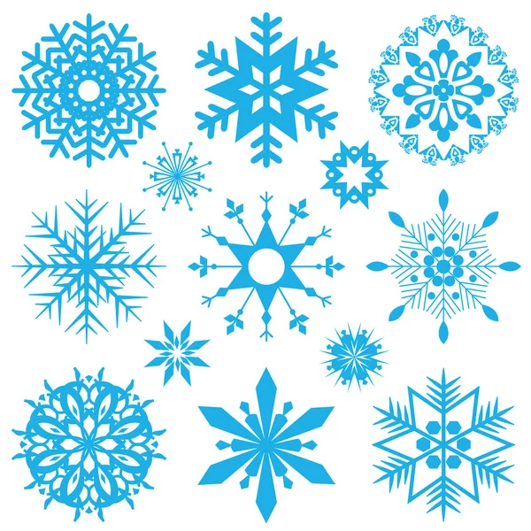 Flocons de neige bleus — Image vectorielle