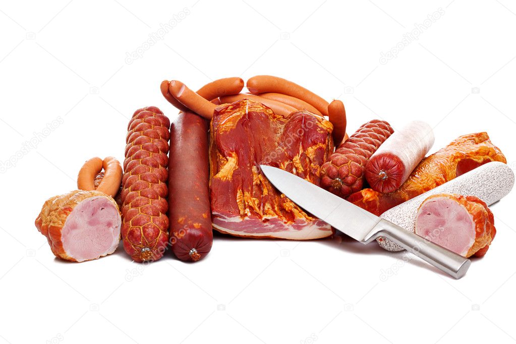 A set of meat delicatessen