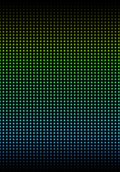 Die mit farbigen Glühbirnen beleuchtete Wand — Stockfoto
