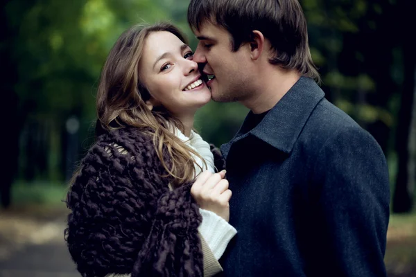 stock image A young tender couple