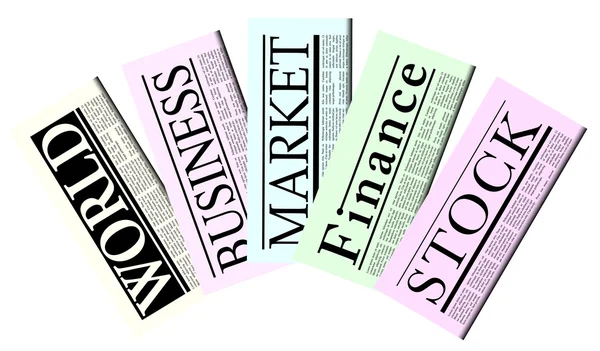 Φανταστικά οικονομικές εφημερίδες με lorem ipsum αντίγραφο — Διανυσματικό Αρχείο