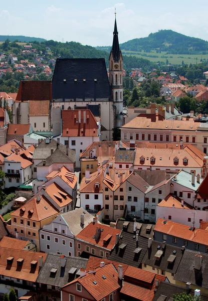 中心的捷克克鲁姆洛夫，捷克共和国 — 图库照片
