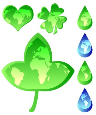 Set of Ecological Icons clipart