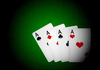 Cards on Table - Four Aces clipart